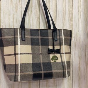 Kate Spade Ellison Ave., Sydney tote bag in plaid pumice